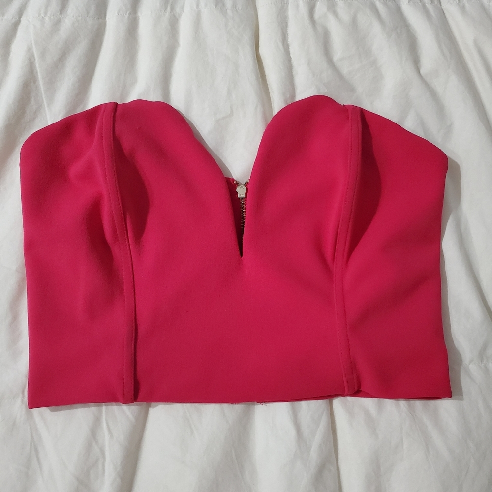 Dynamite Barbie Pink Corset Tube Top Size S Barbicore